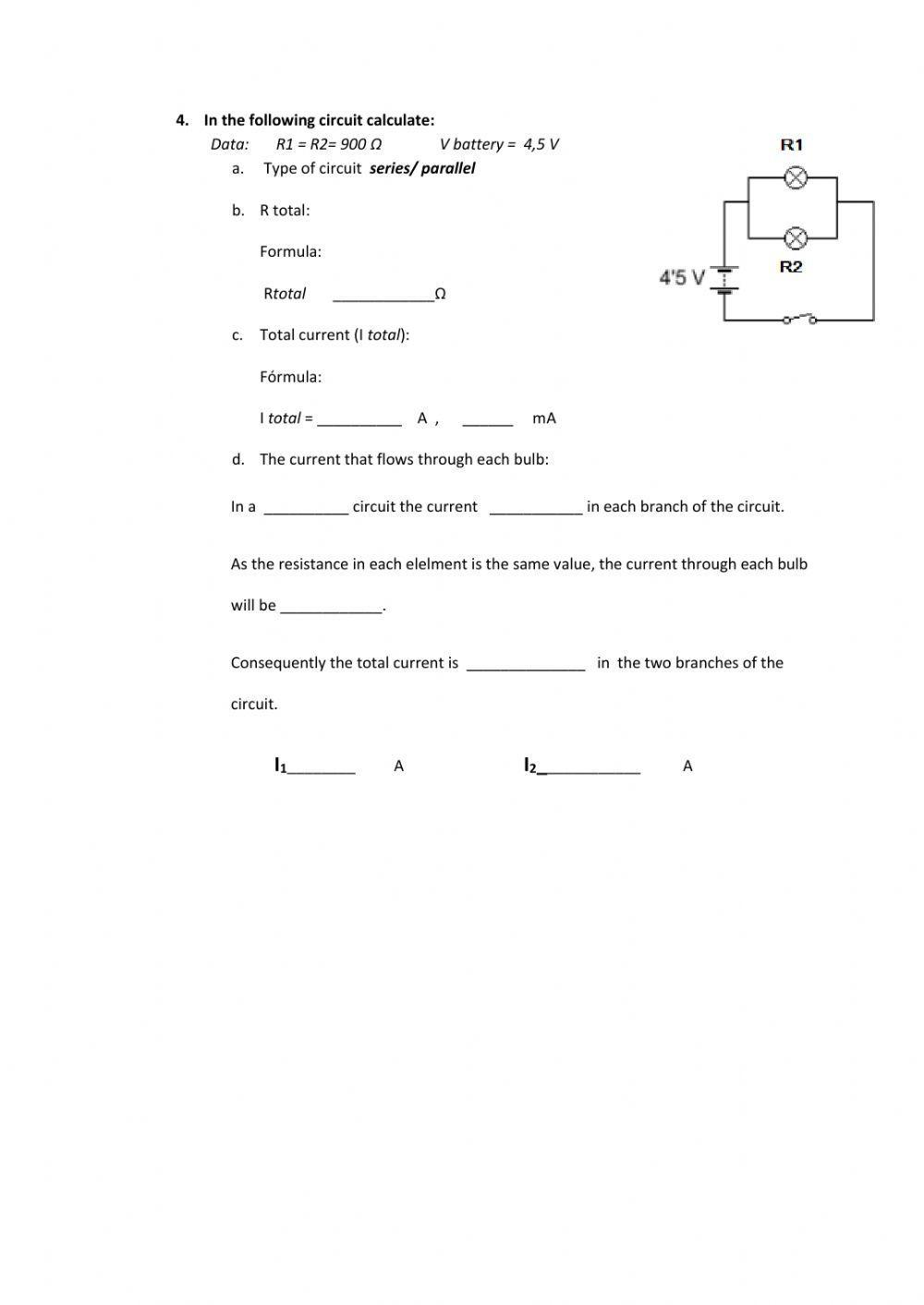 Series and parallel circuits