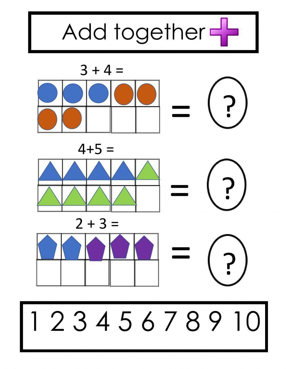 Ten frame addition Ten frame addition