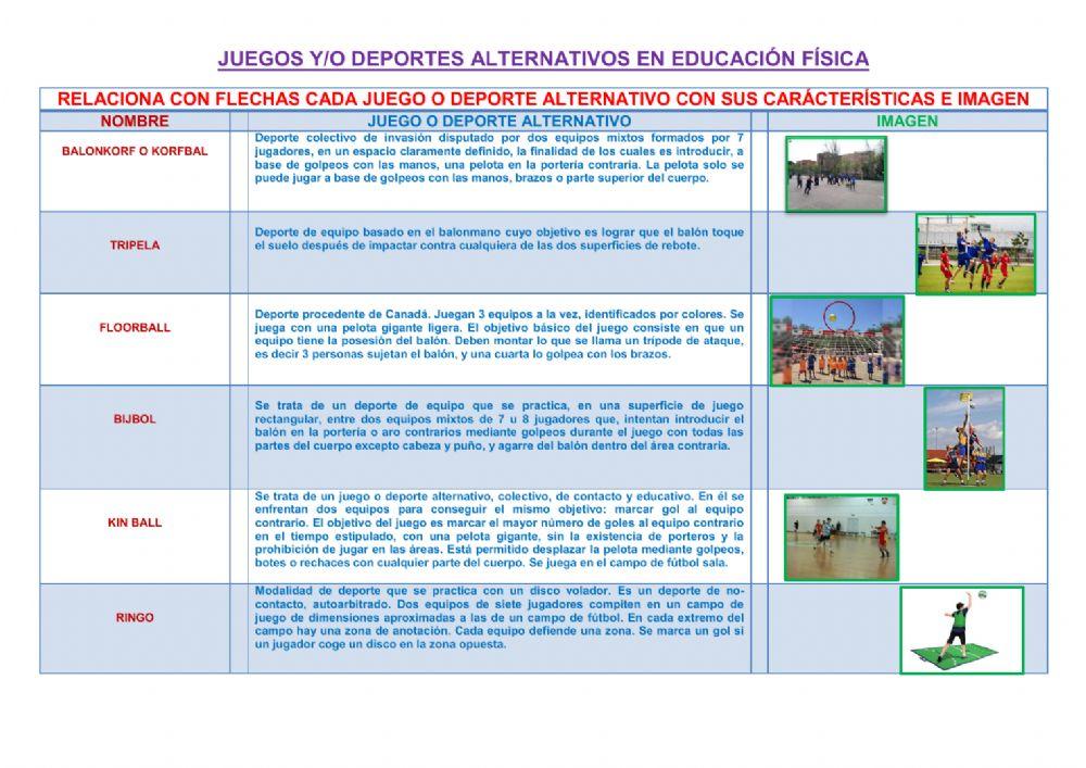 Juegos y deportes alternativos