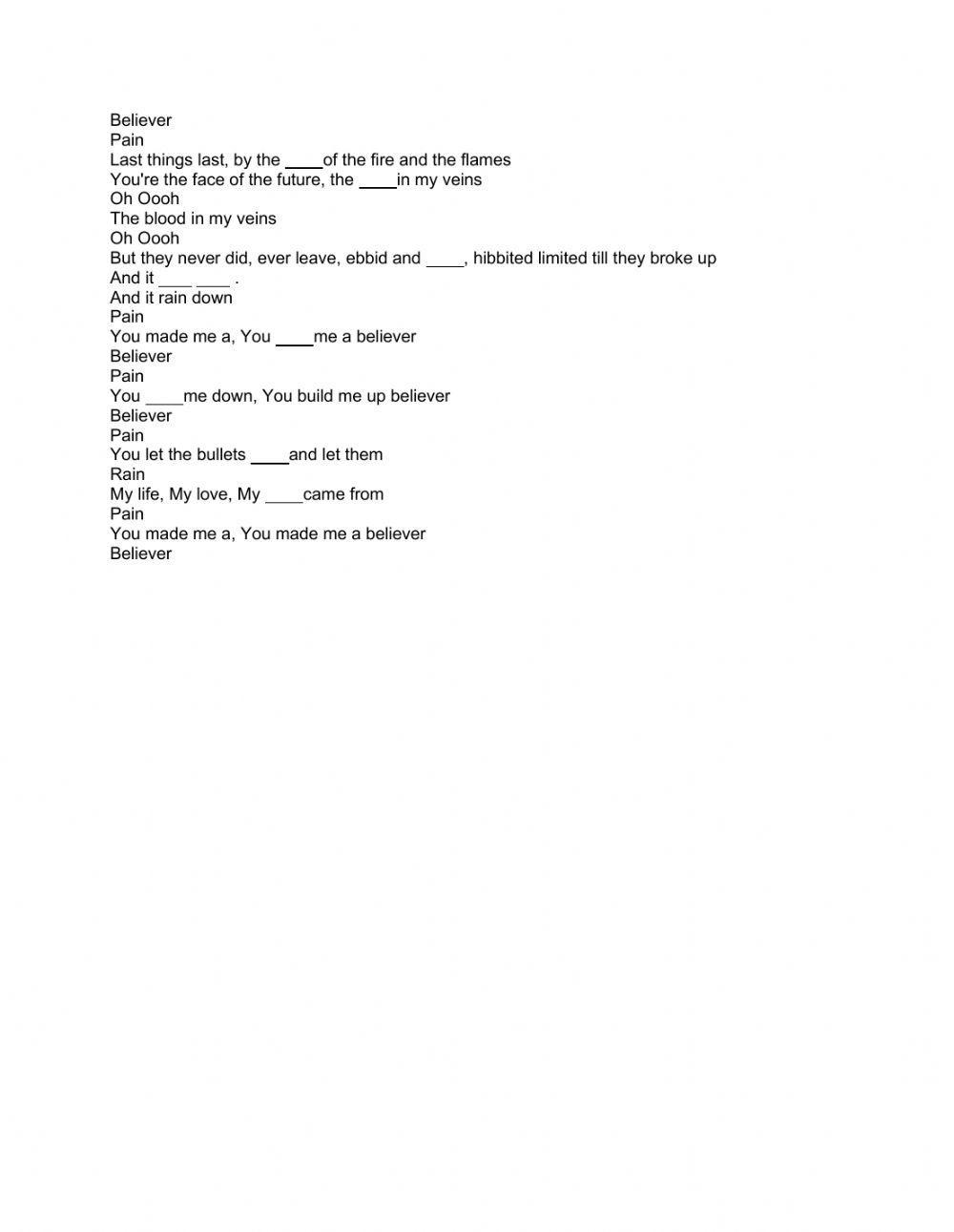 Believer, Imagine Dragons