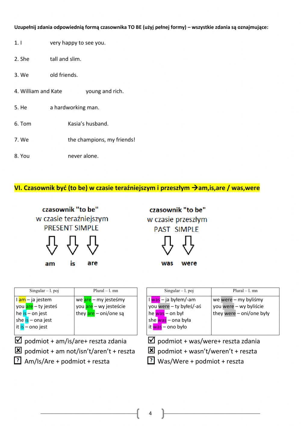 English grammar - gramatyka angielska (podstawy)