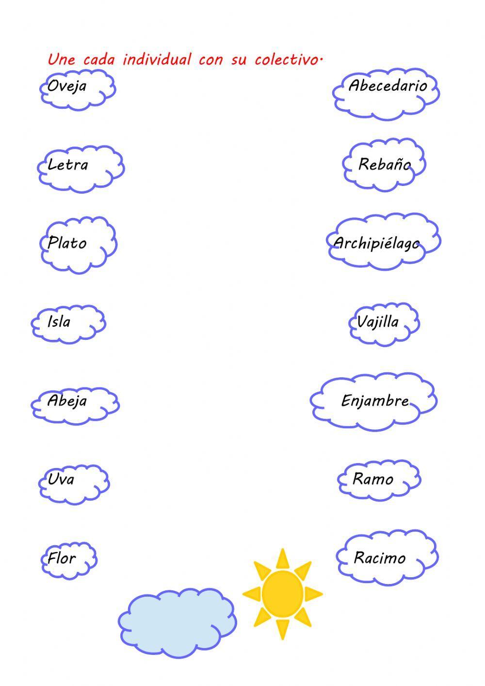 Palabras colectivas e Individuales