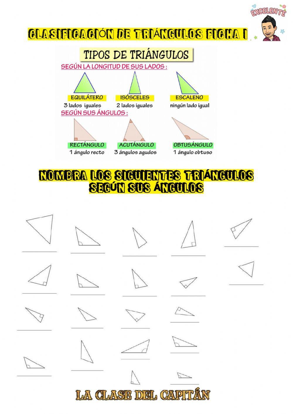 Clasificación de triángulos 1