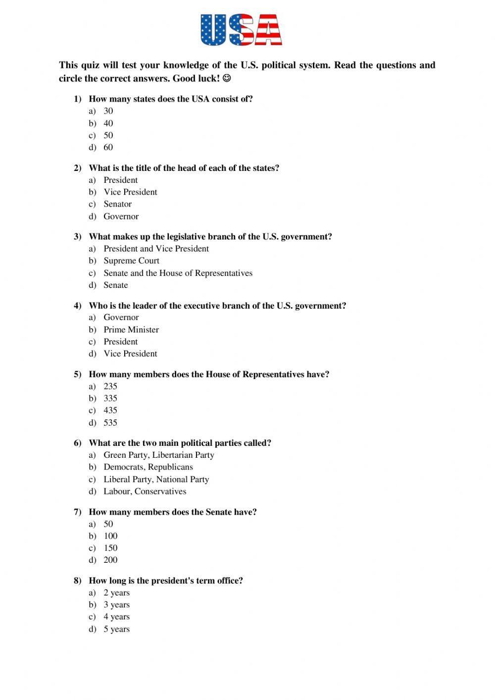The U.S. political system