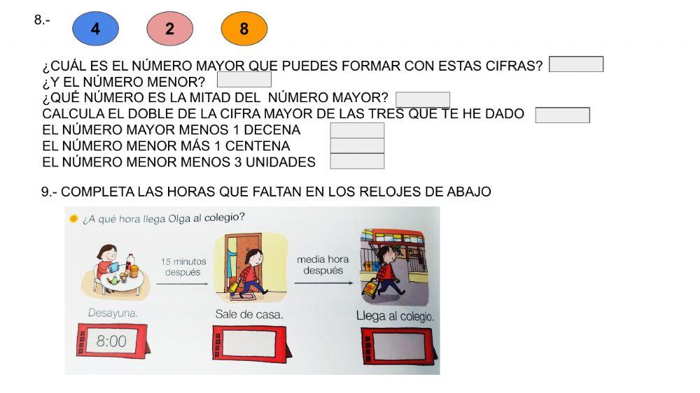 Ejercicio de repaso de matemáticas