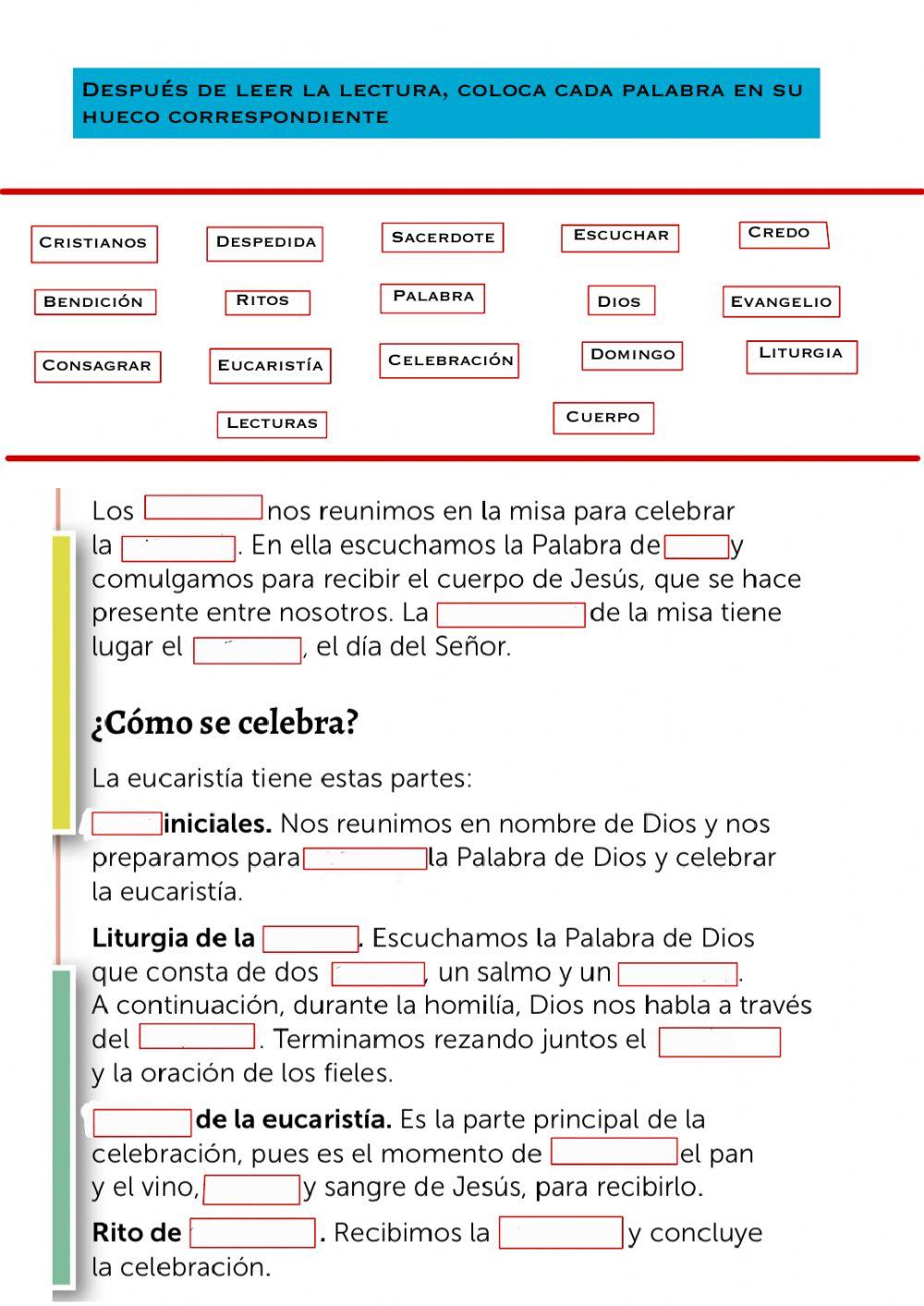 La Eucaristía La Eucaristía