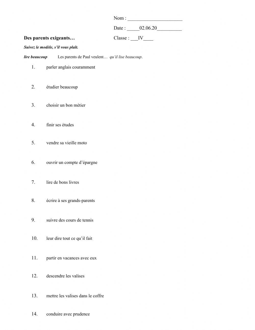 Des parents exigeants