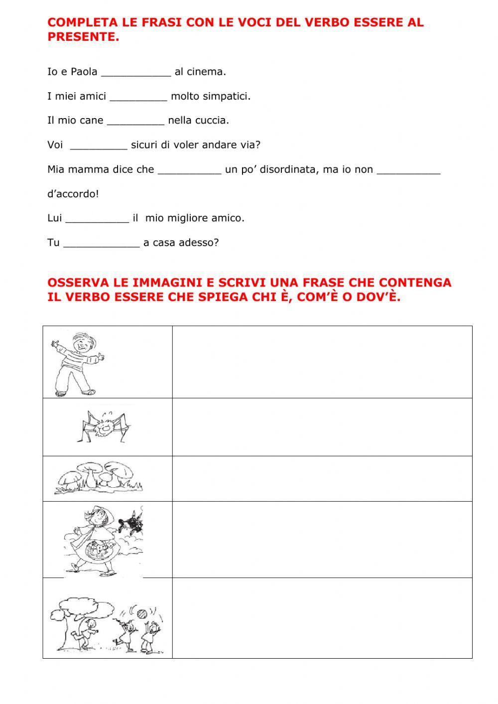 Il verbo essere Il verbo essere