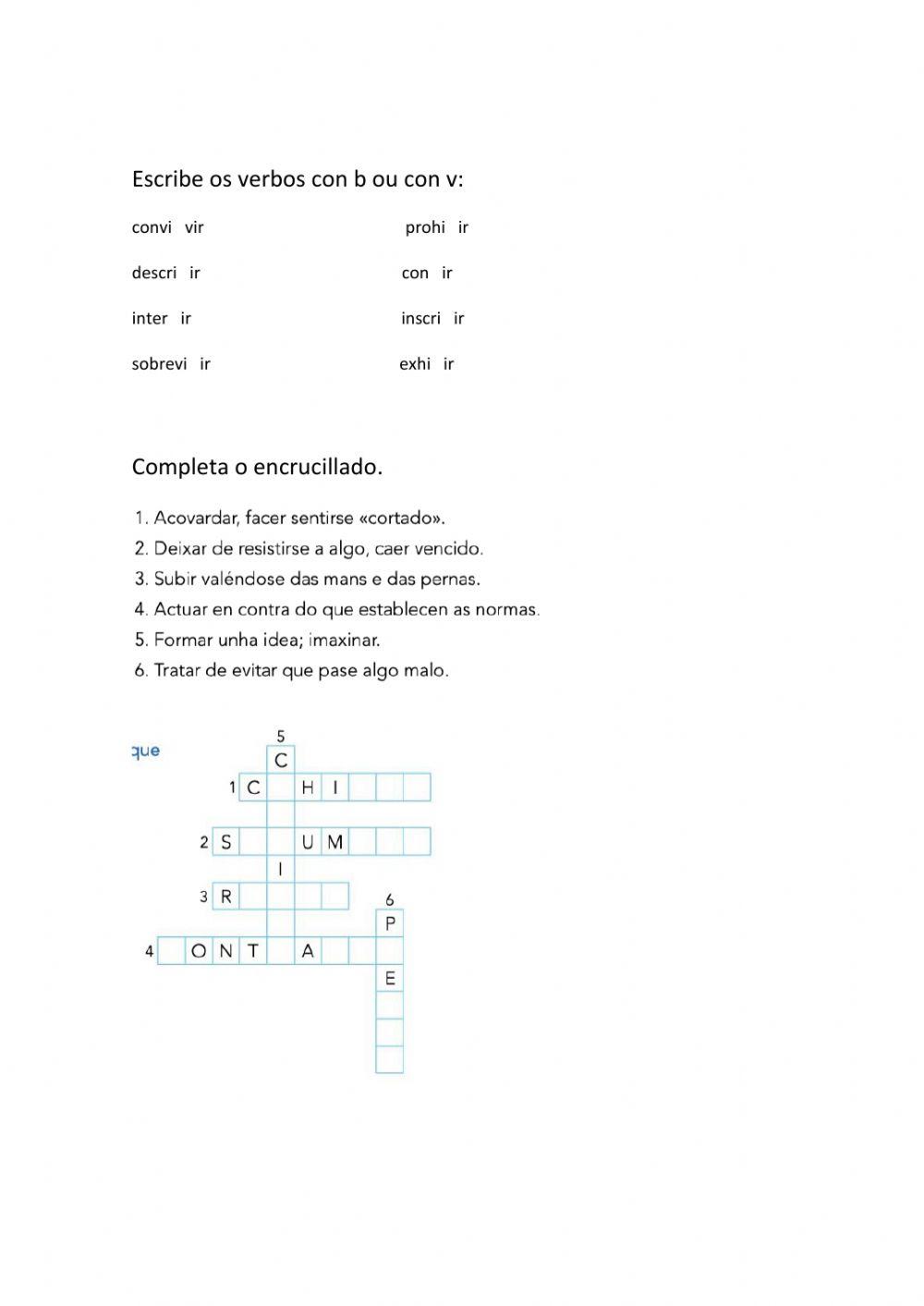 Os verbos rematados es -bir