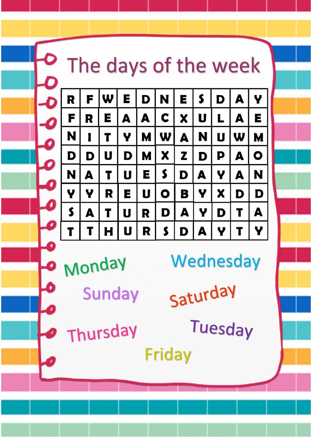 Days of the week- Puzzle