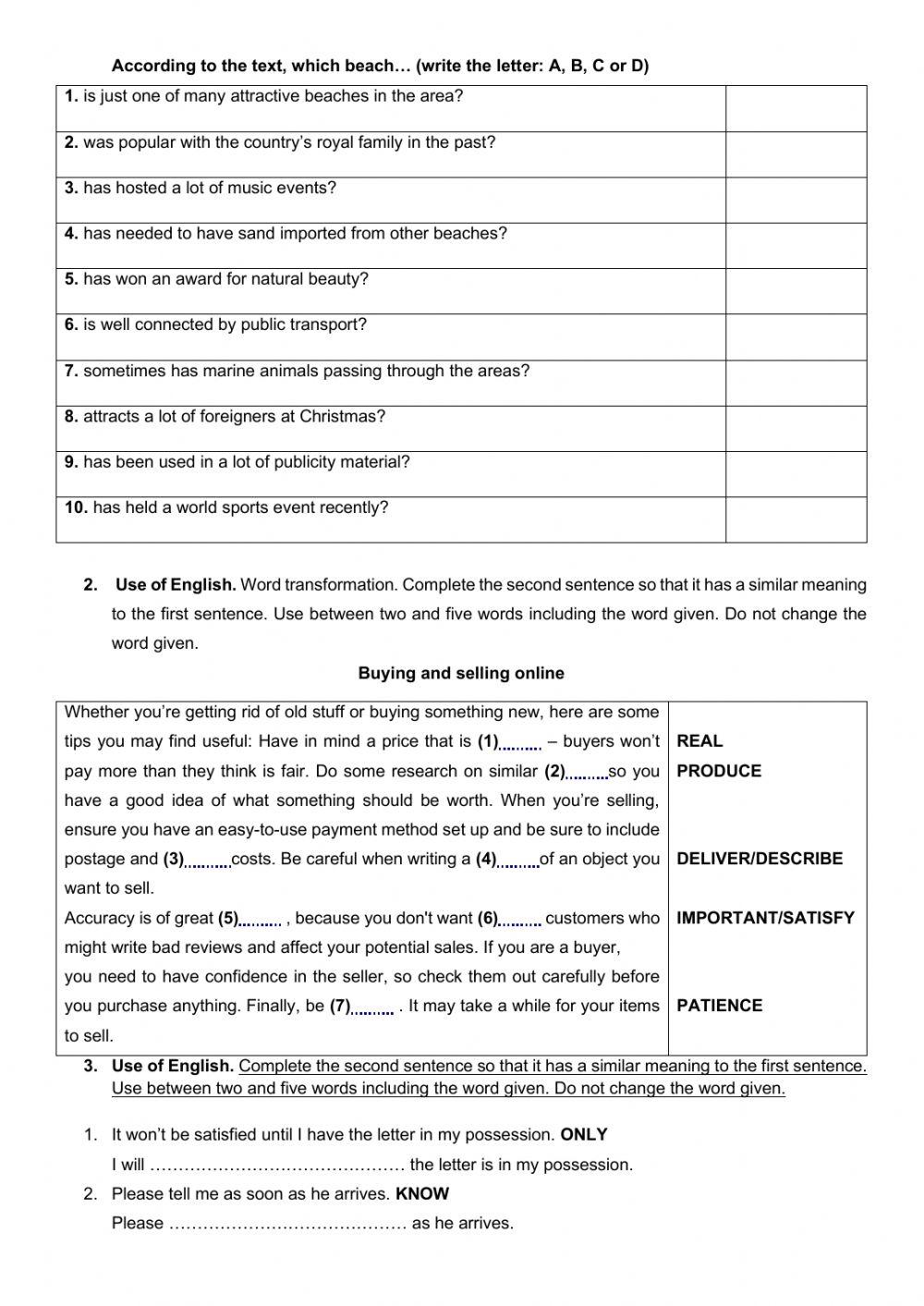 Mid-term test PREFCE