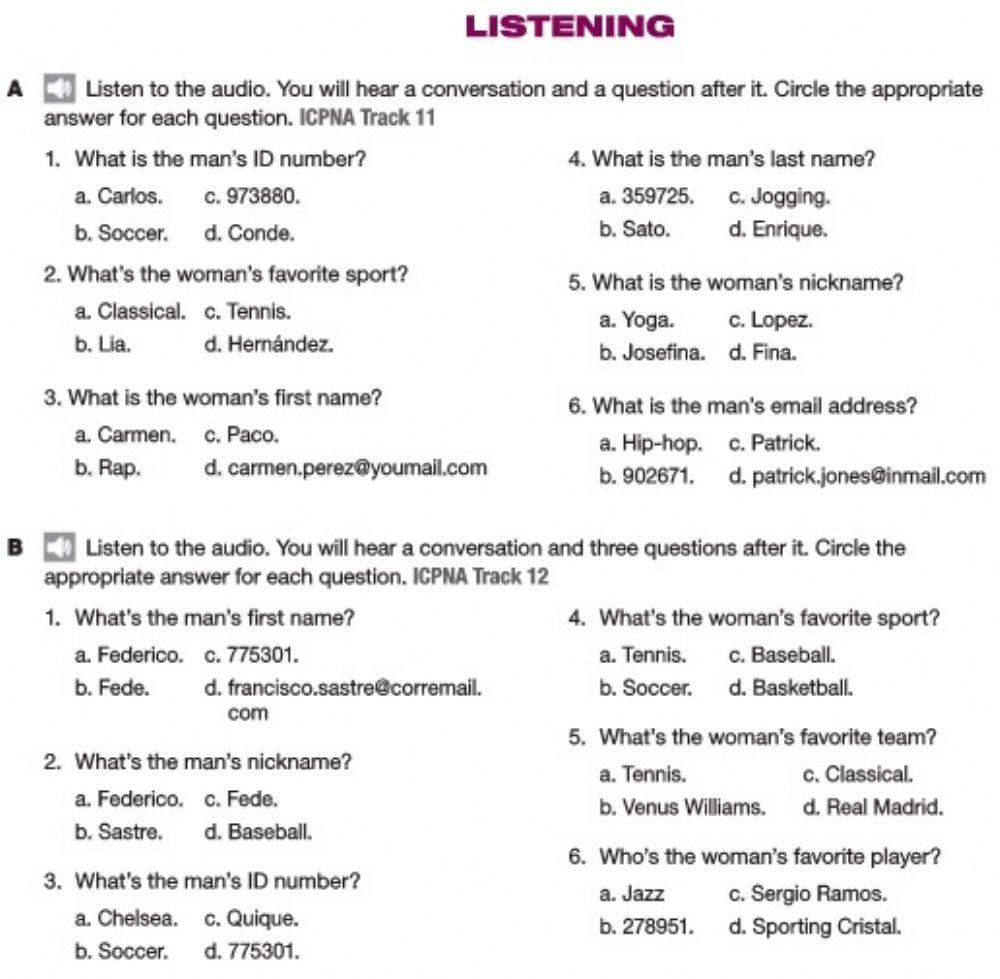 Listening practice 1