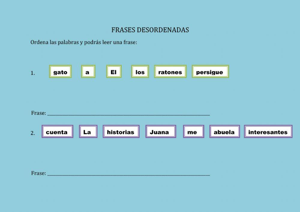 Frases desordenadas