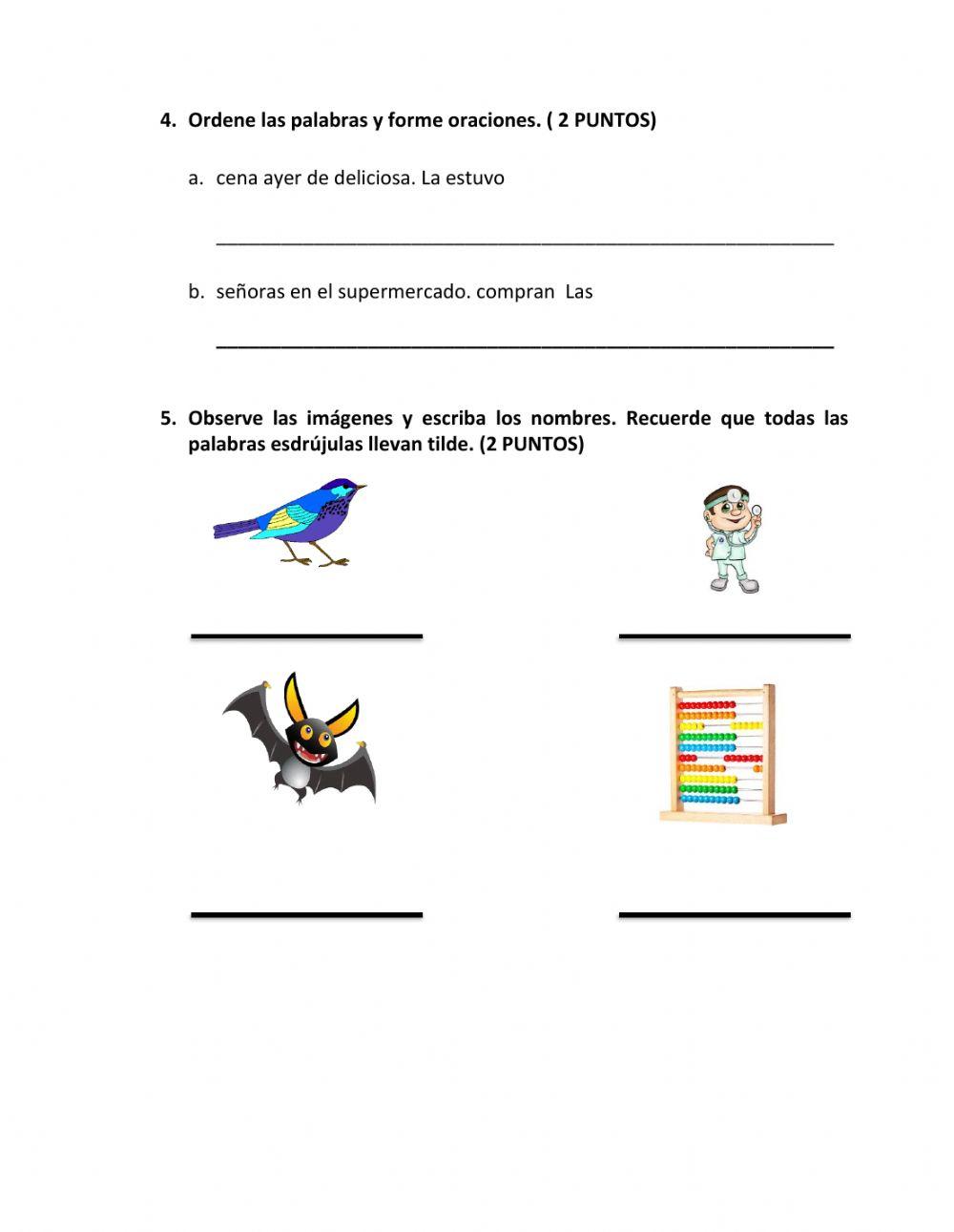 Prueba de diagnóstico cuarto de básica