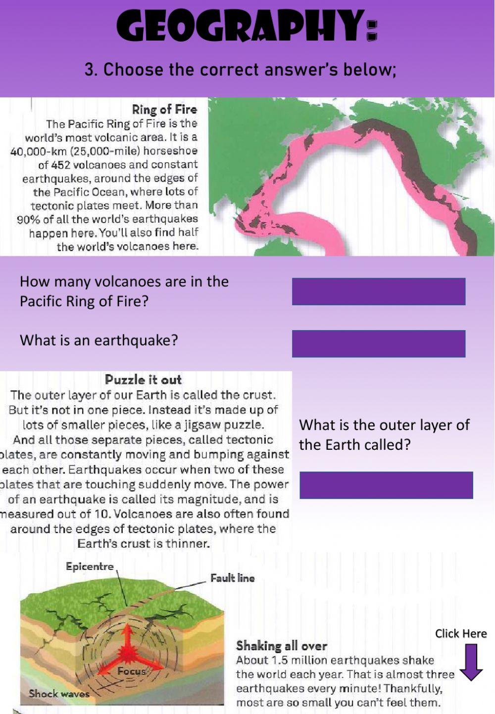 WEEK 19: TUESDAY: Earthquakes