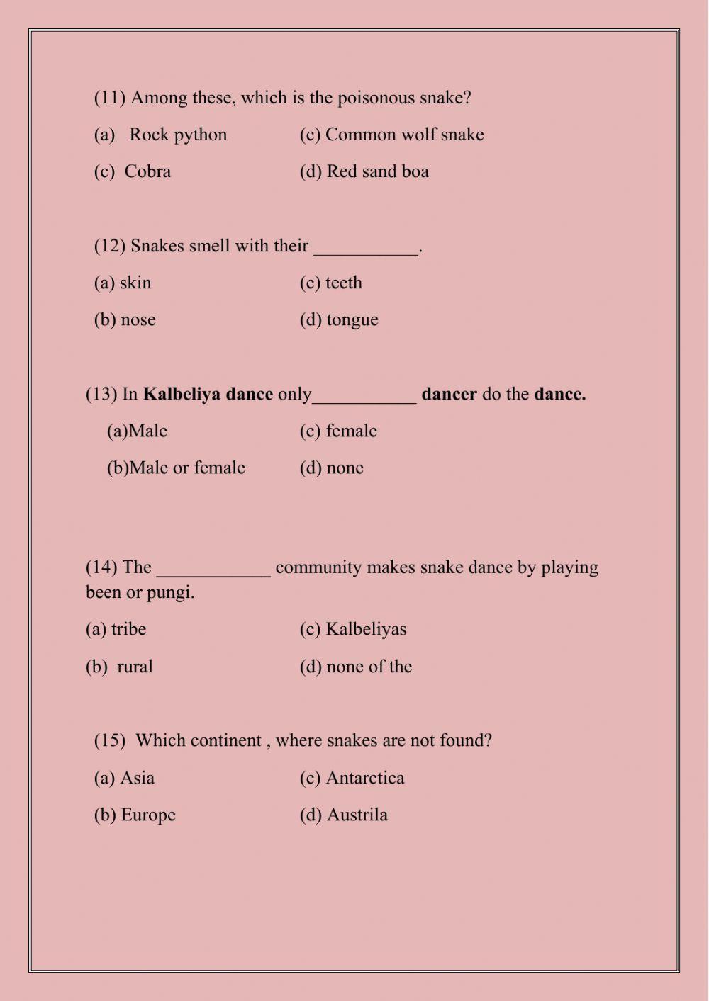 A snake charmer tells a story