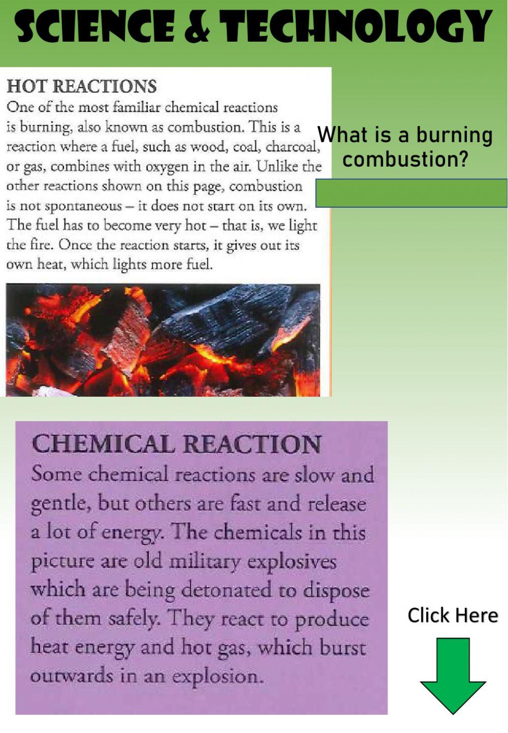 WEEK 19: THURSDAY: Chemical Reactions