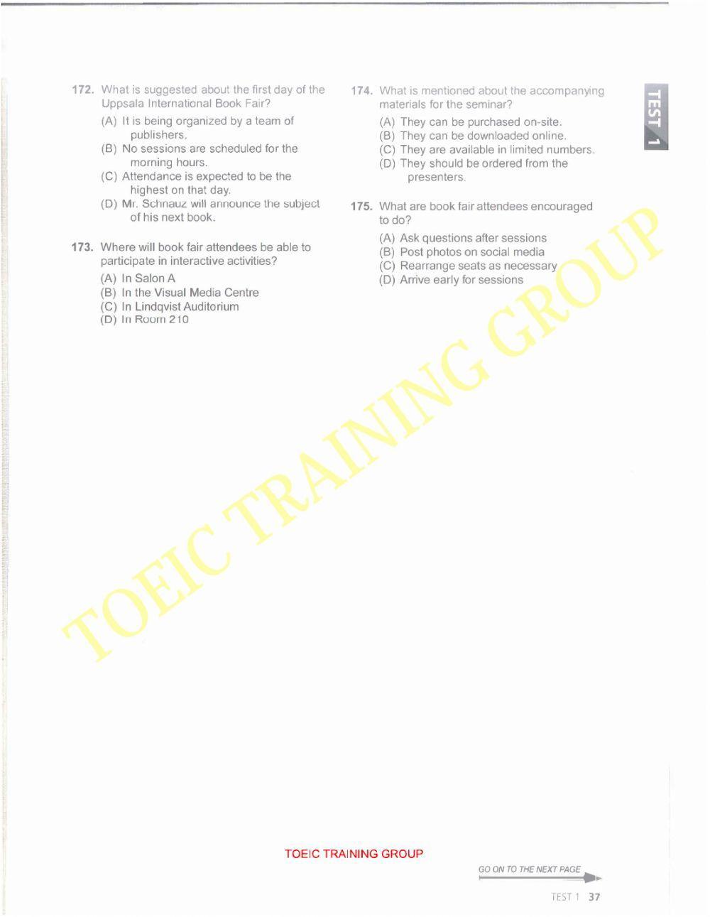 Toeic reading part 7.2, test 1
