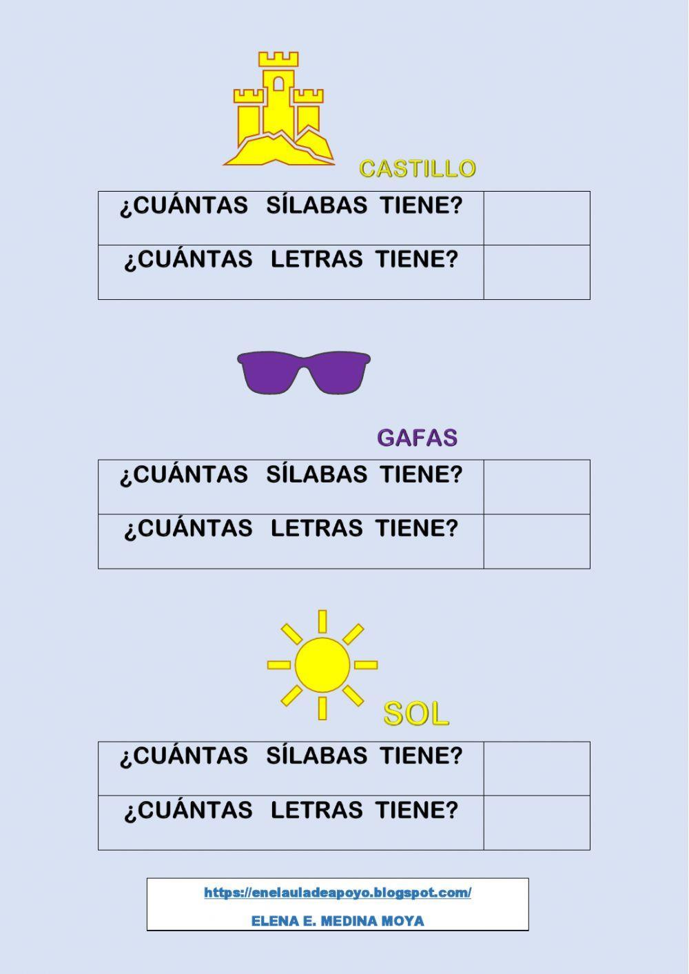 Cuenta letras y sílabas