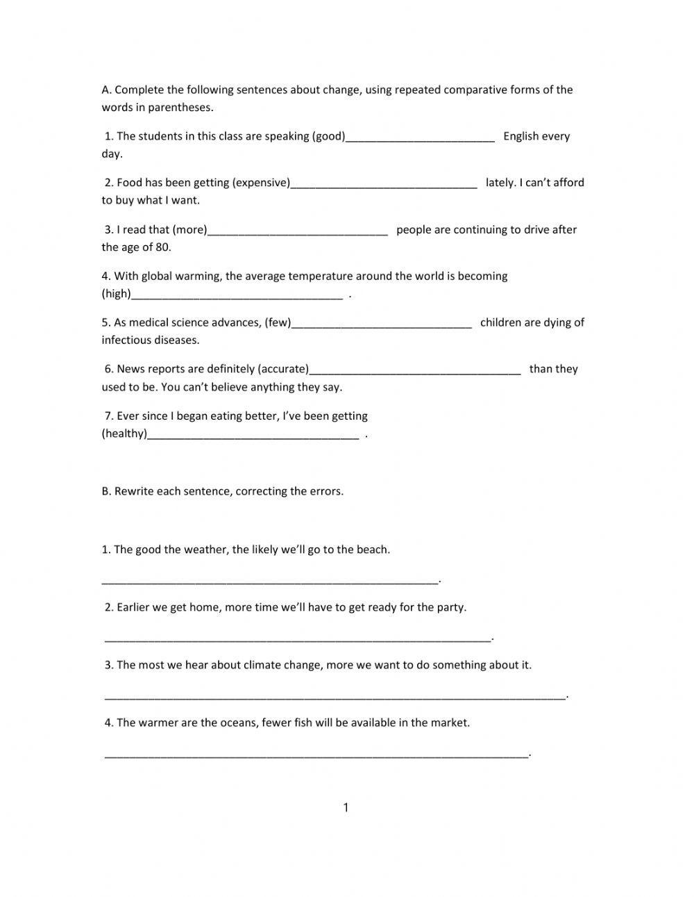 Repeated and double comparatives