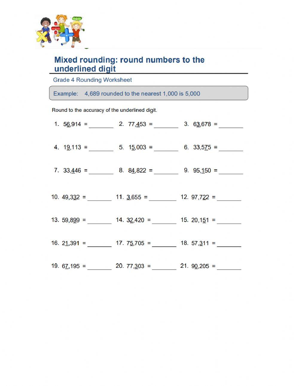 281105 Mixed Rounding Round Numbers to the Underlined