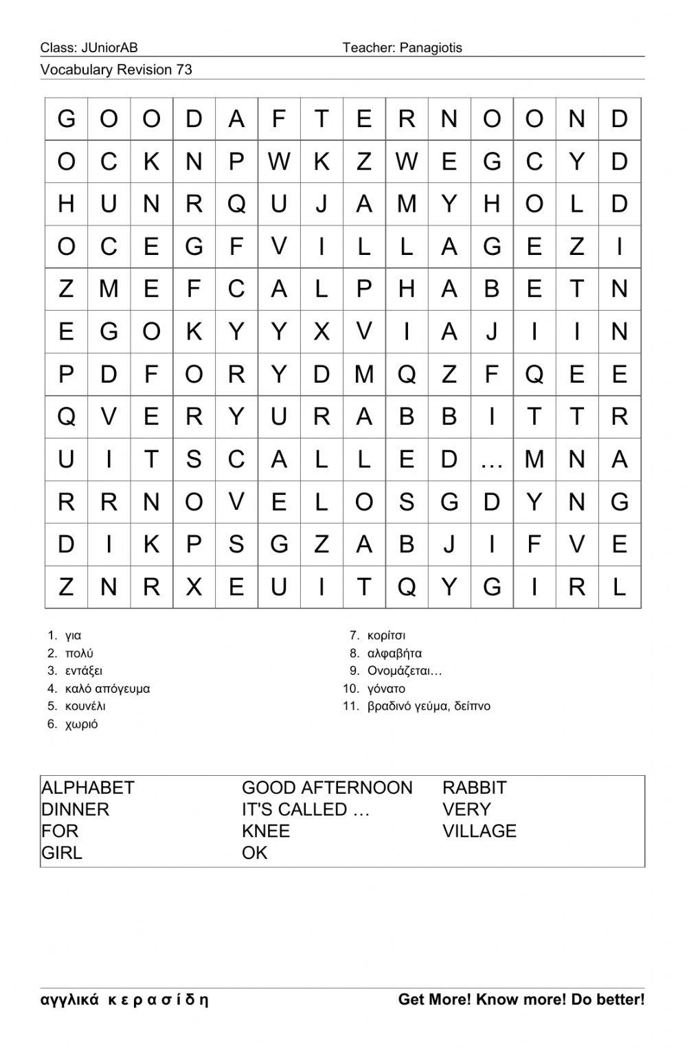 Junior Wordsearch73