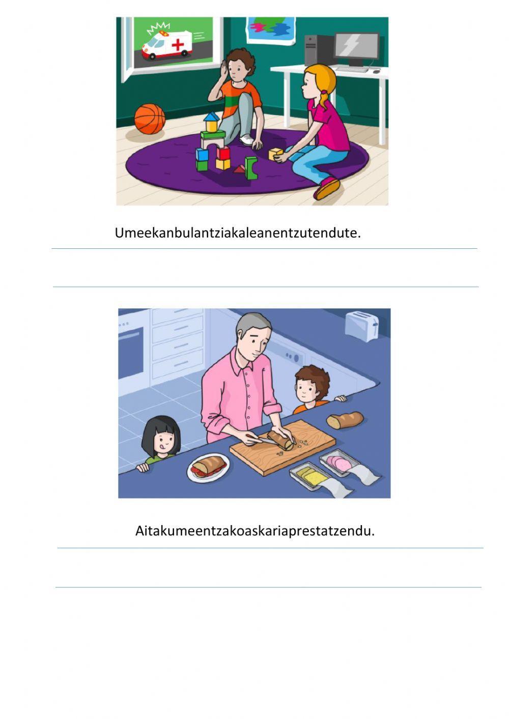 Esaldiak sortu banandu 2