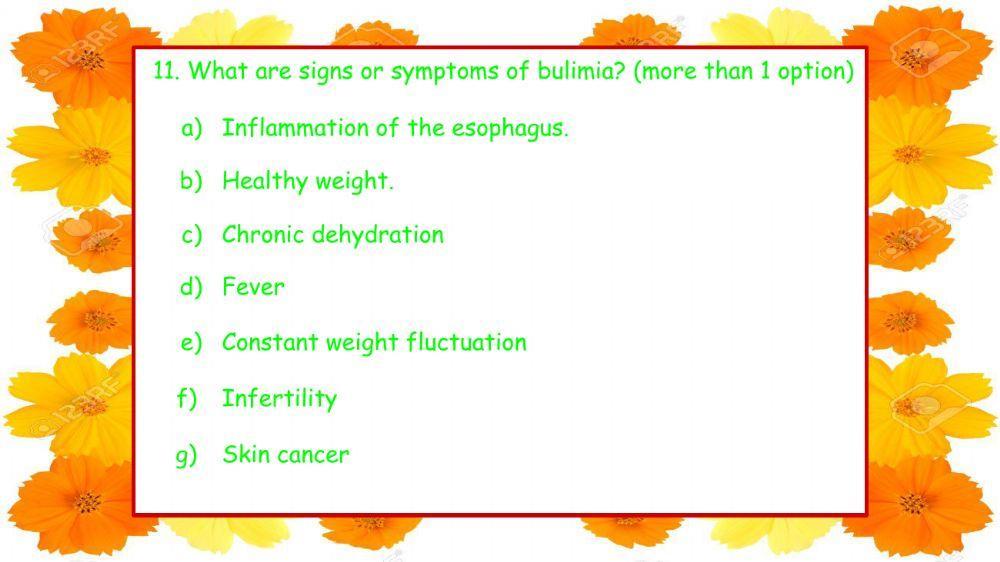 Nutrition and Eating Disorders
