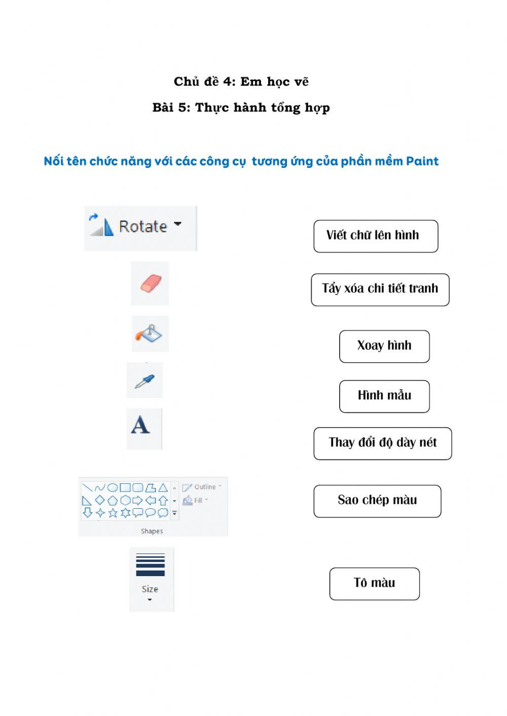 Bài 5 Thực hành tổng hợp (paint lớp 4)