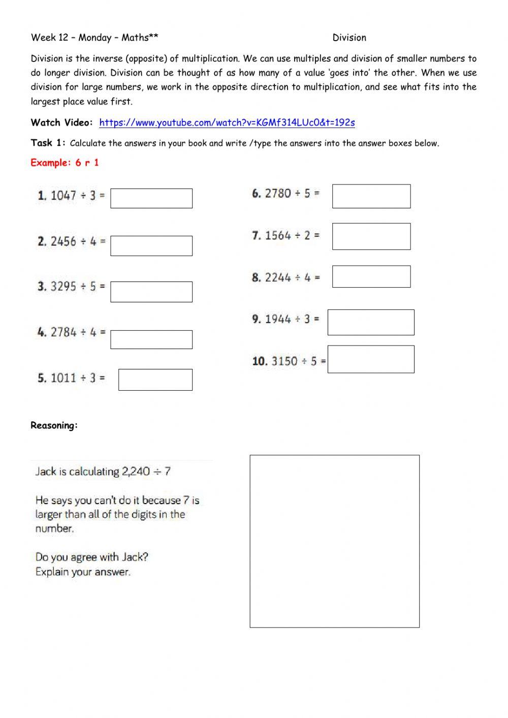 Week 12 - Monday - Maths XX