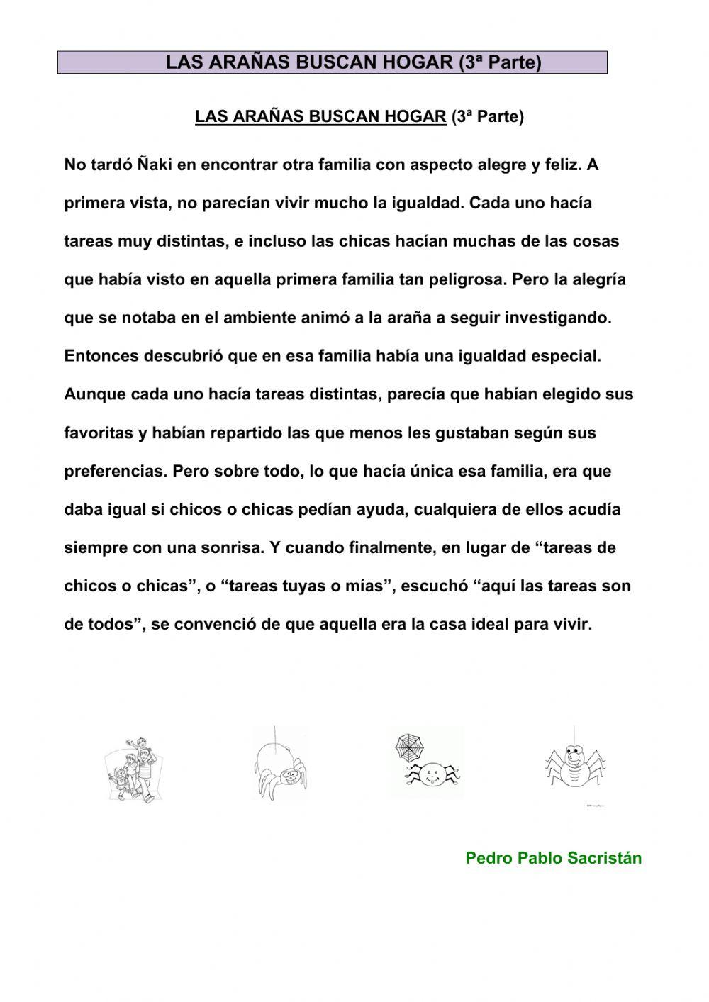 Las arañas buscan hogar (3ª parte)