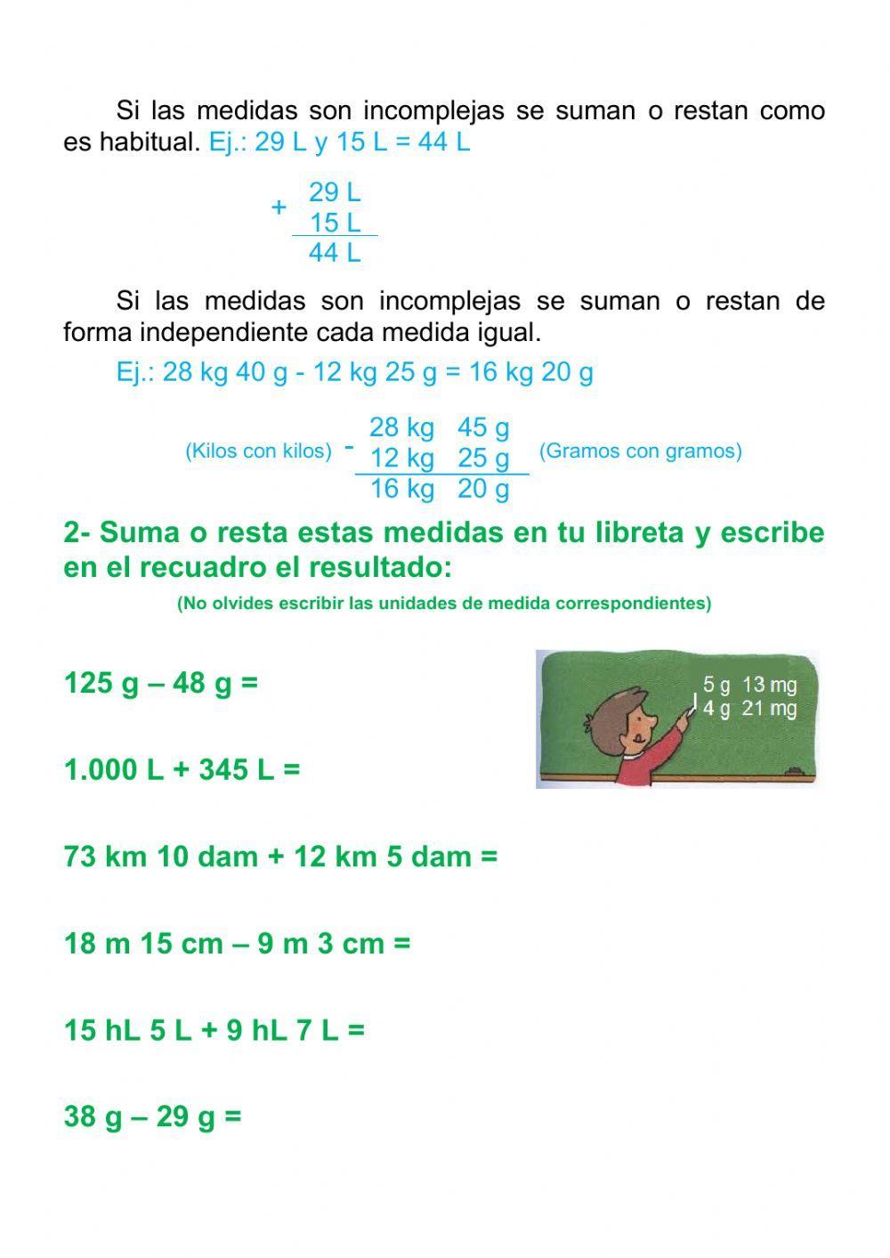 Medidas complejas e incomplejas