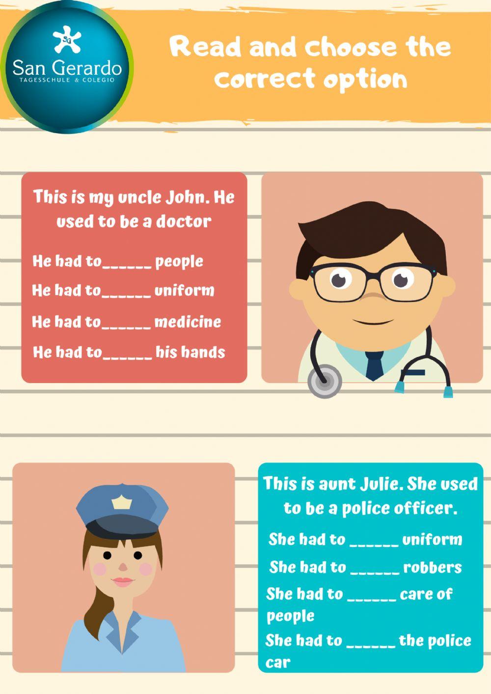 Grammar: Used to - Had to