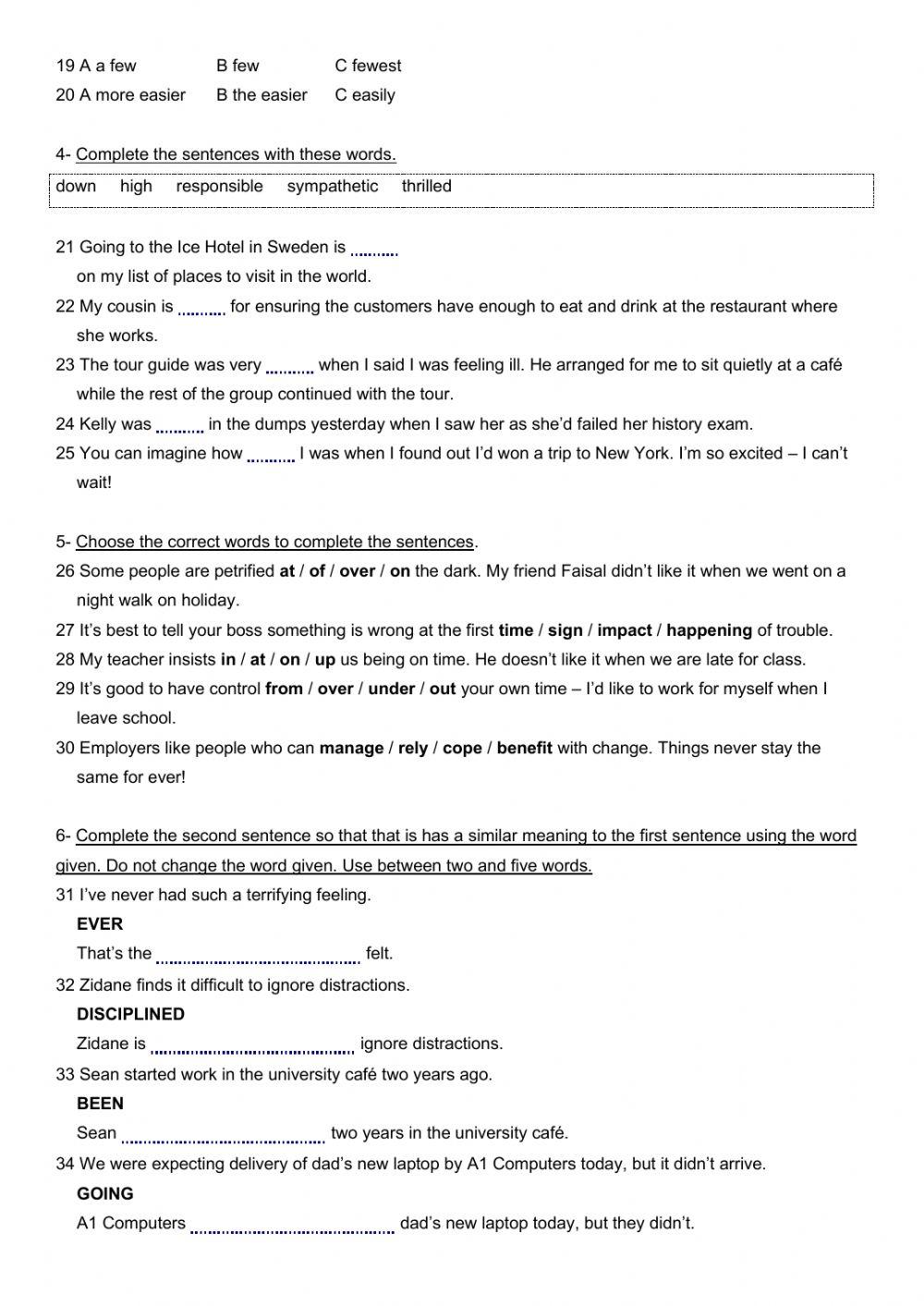 Revision for the mid-term test