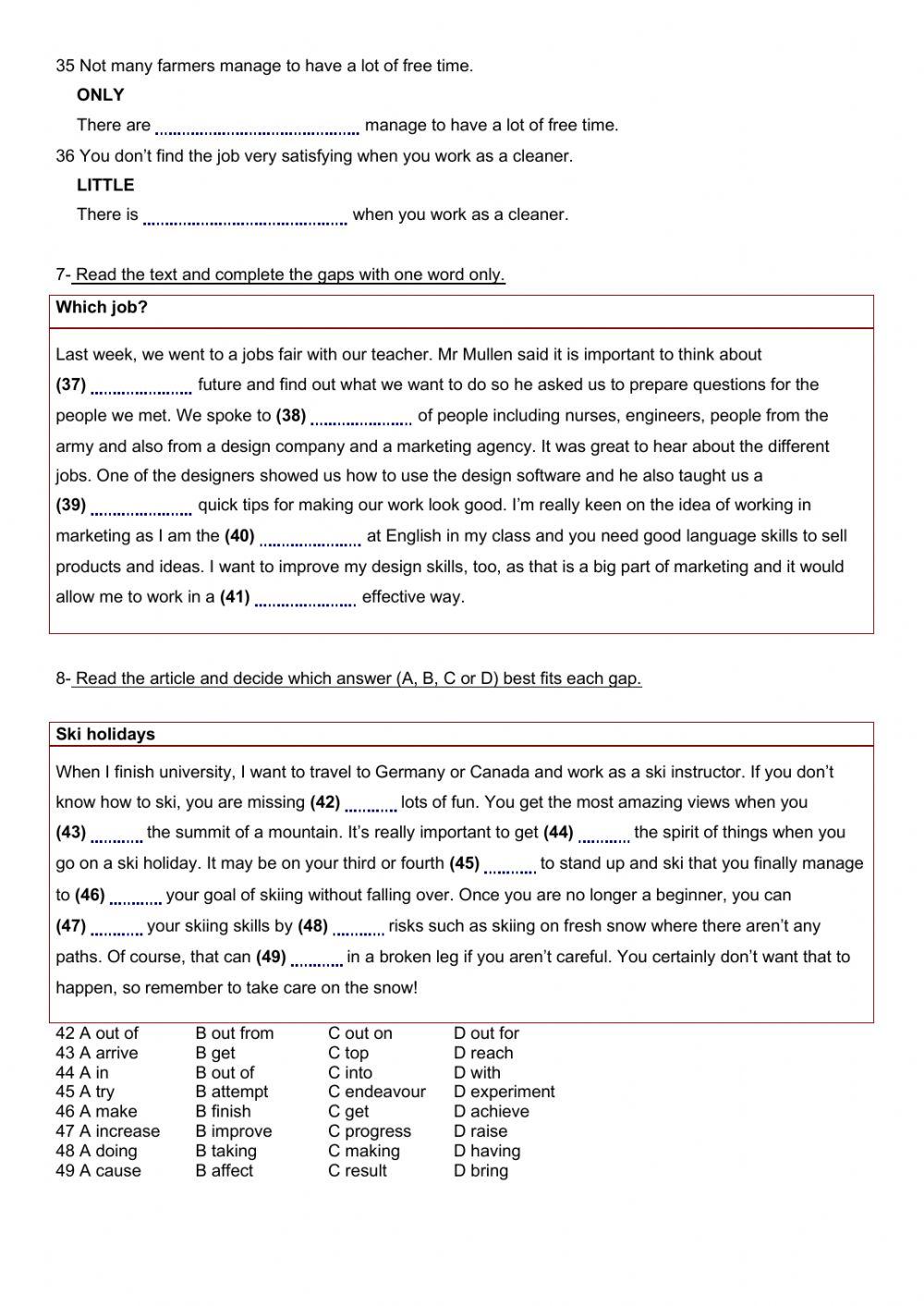 Revision for the mid-term test