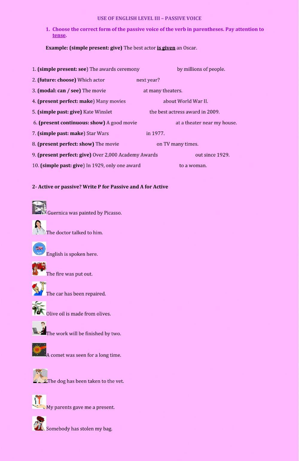 Use of English Level III - Passive Voice