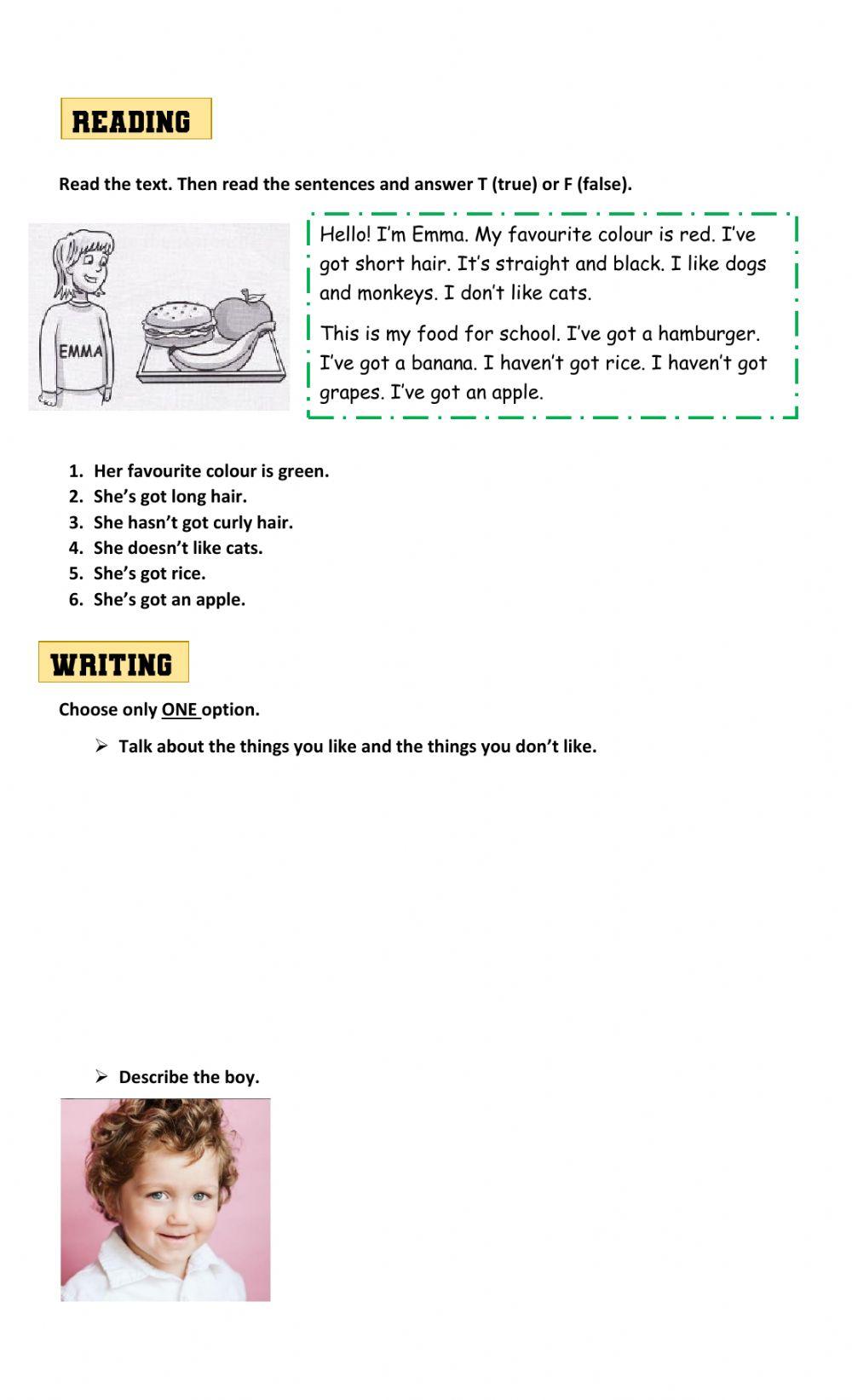 Family and friends 1b test