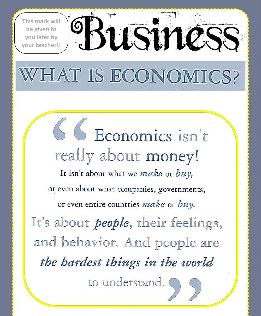 Week 19 - Business - What is Economy?