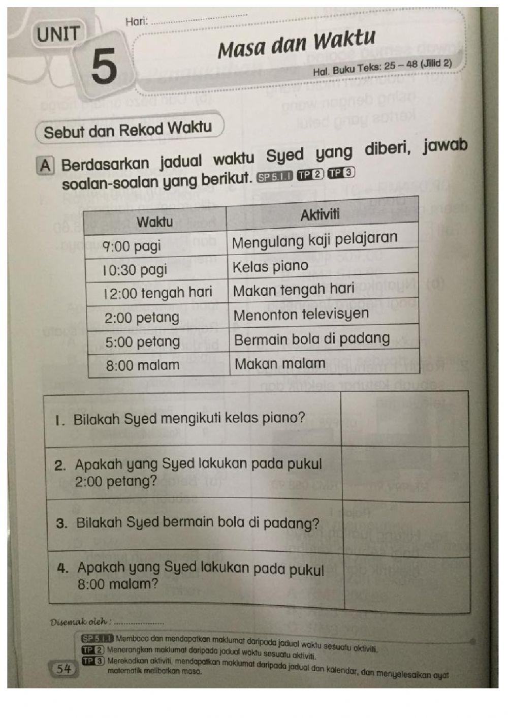 Masa dan waktu