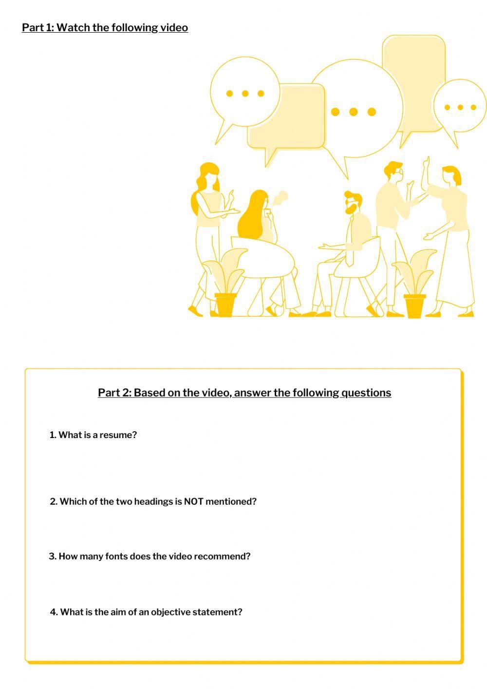 CV or Resume Writing