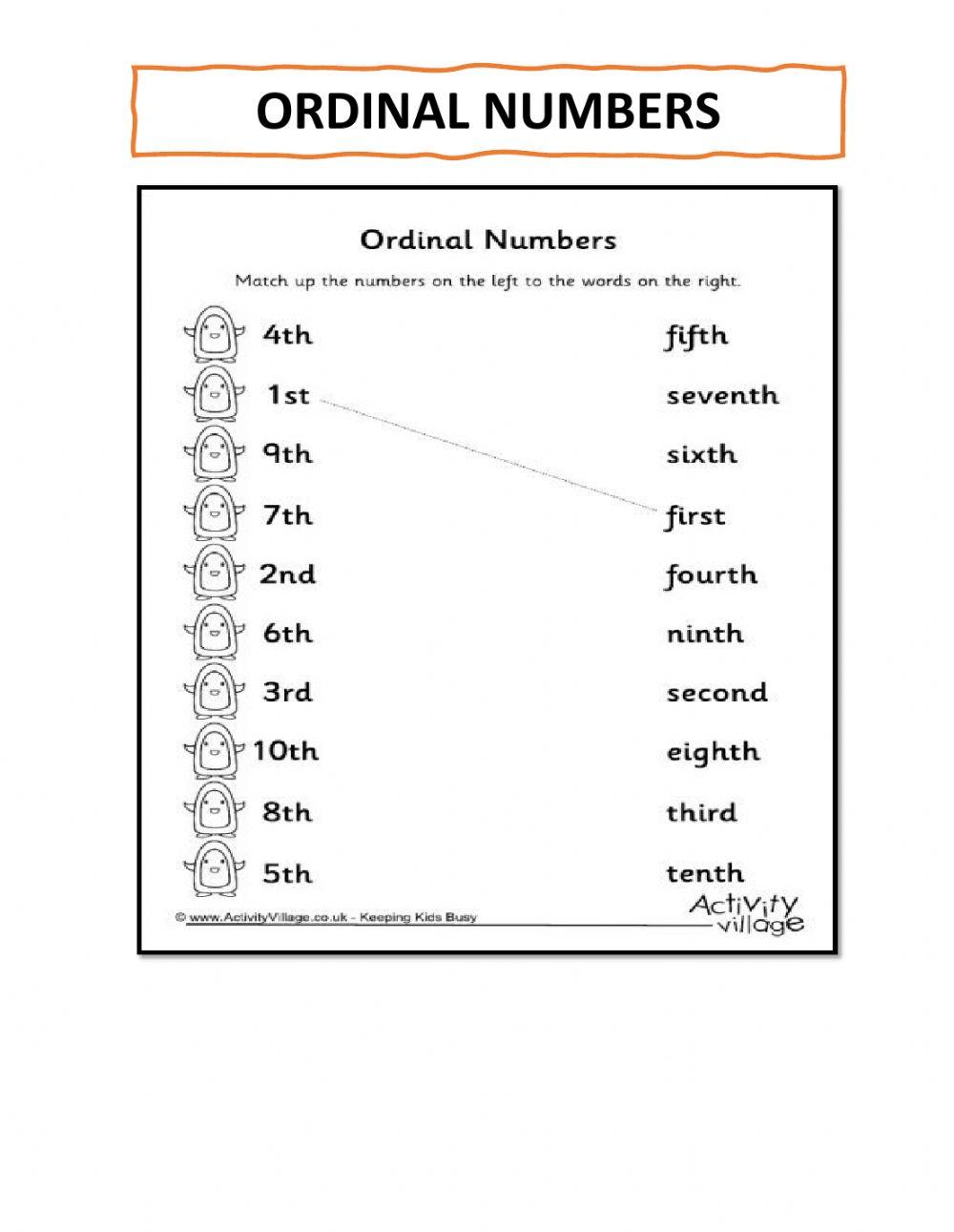 Ordinal numbers