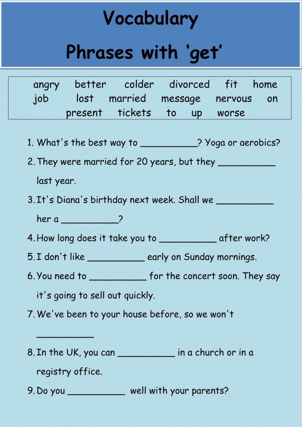 Phrases with 'get'