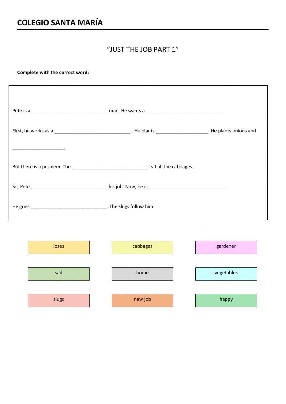 Just the job retelling part 1