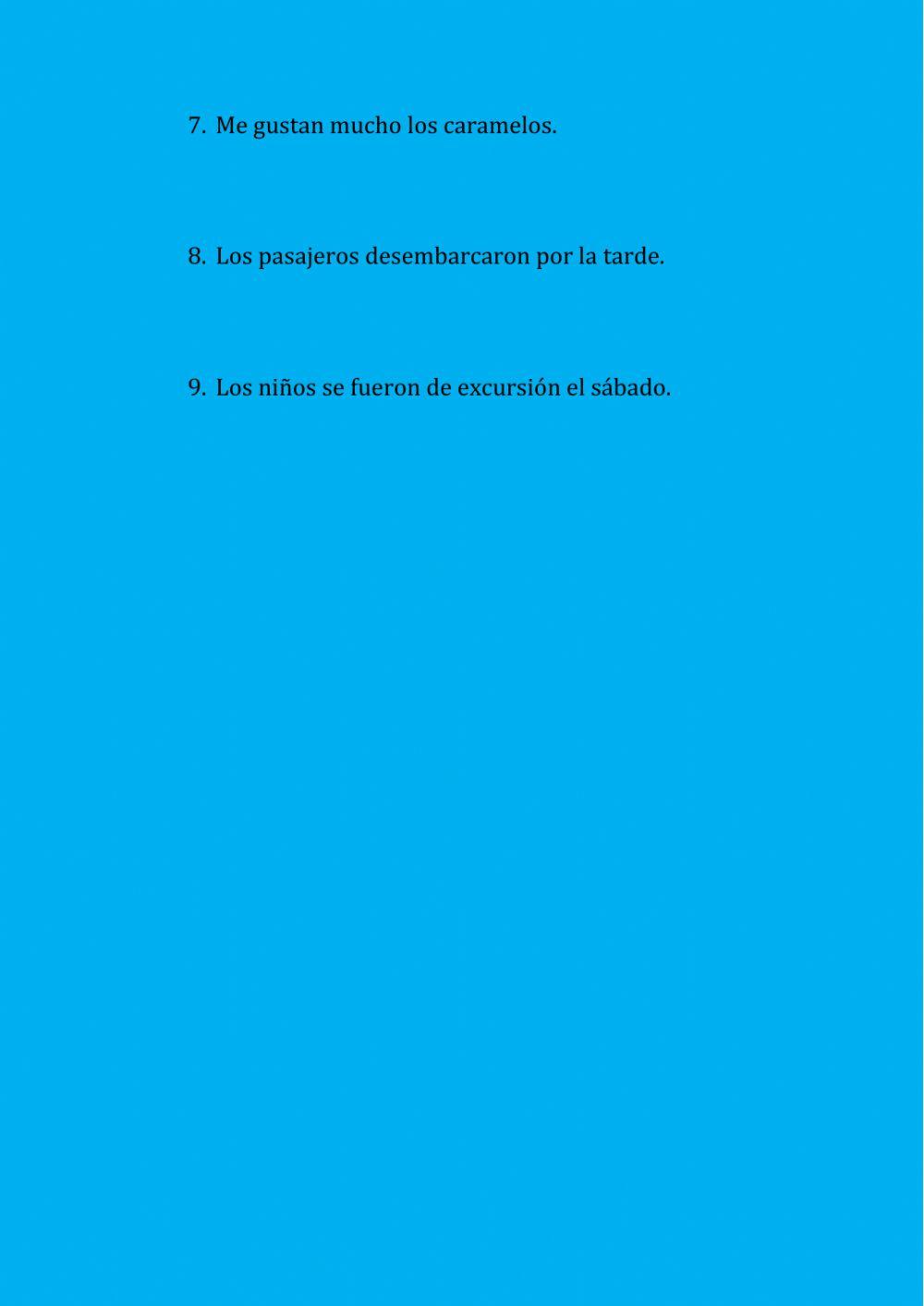 Cambia el orden de la frase