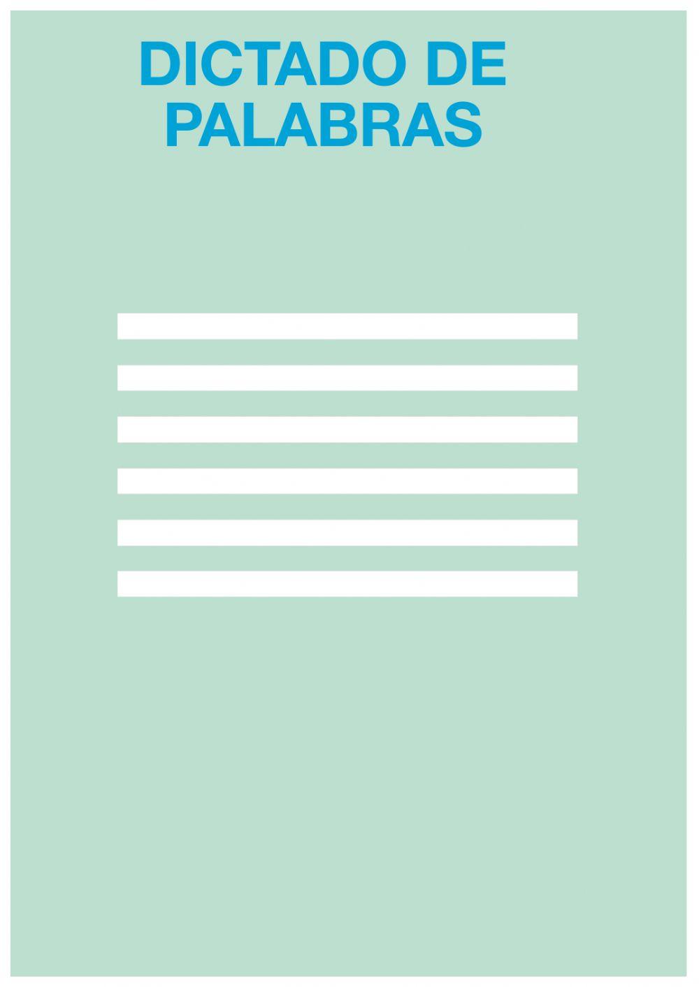 Dictado palabras sencillas p-l-m