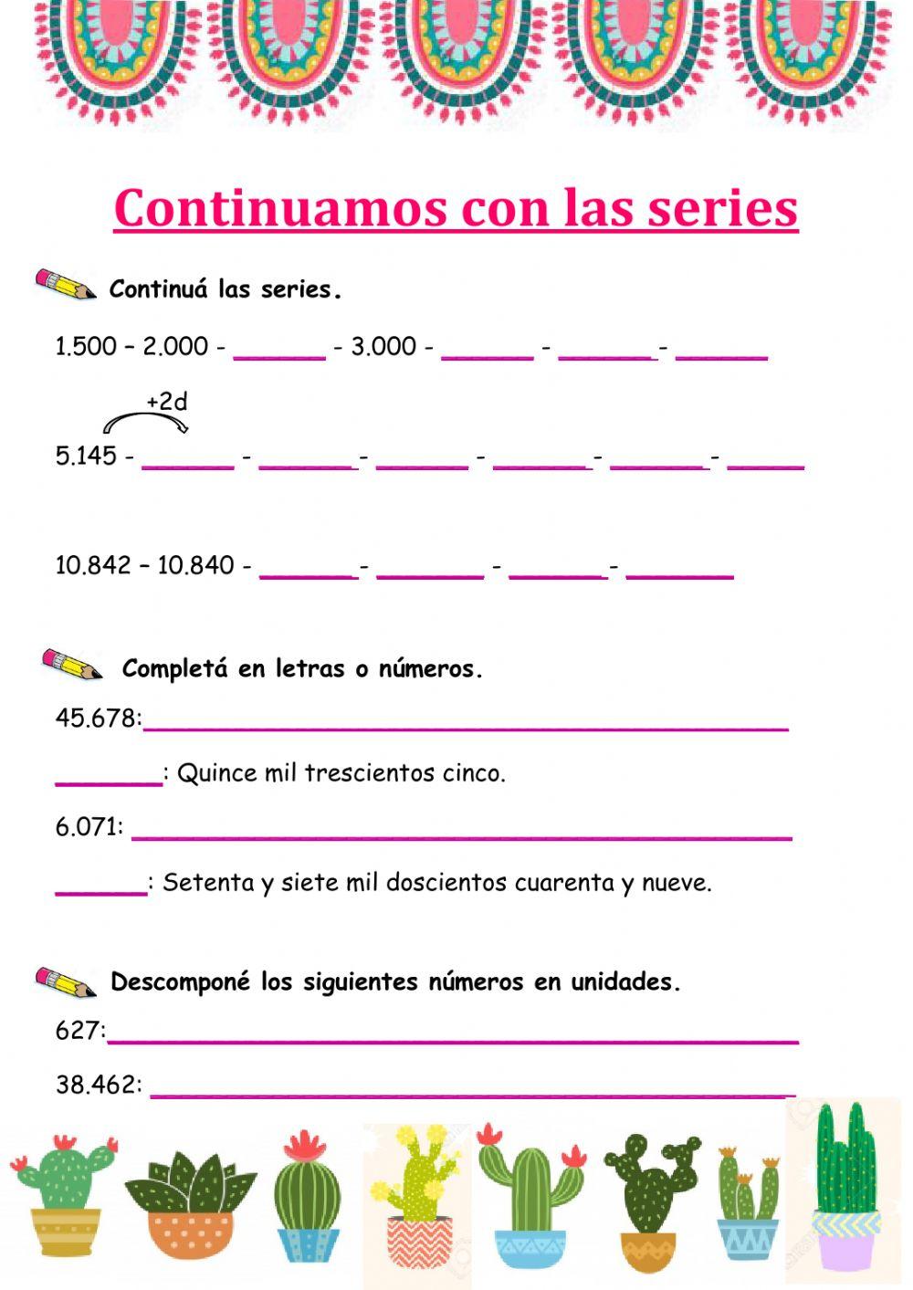 Escala y serie de números (2)