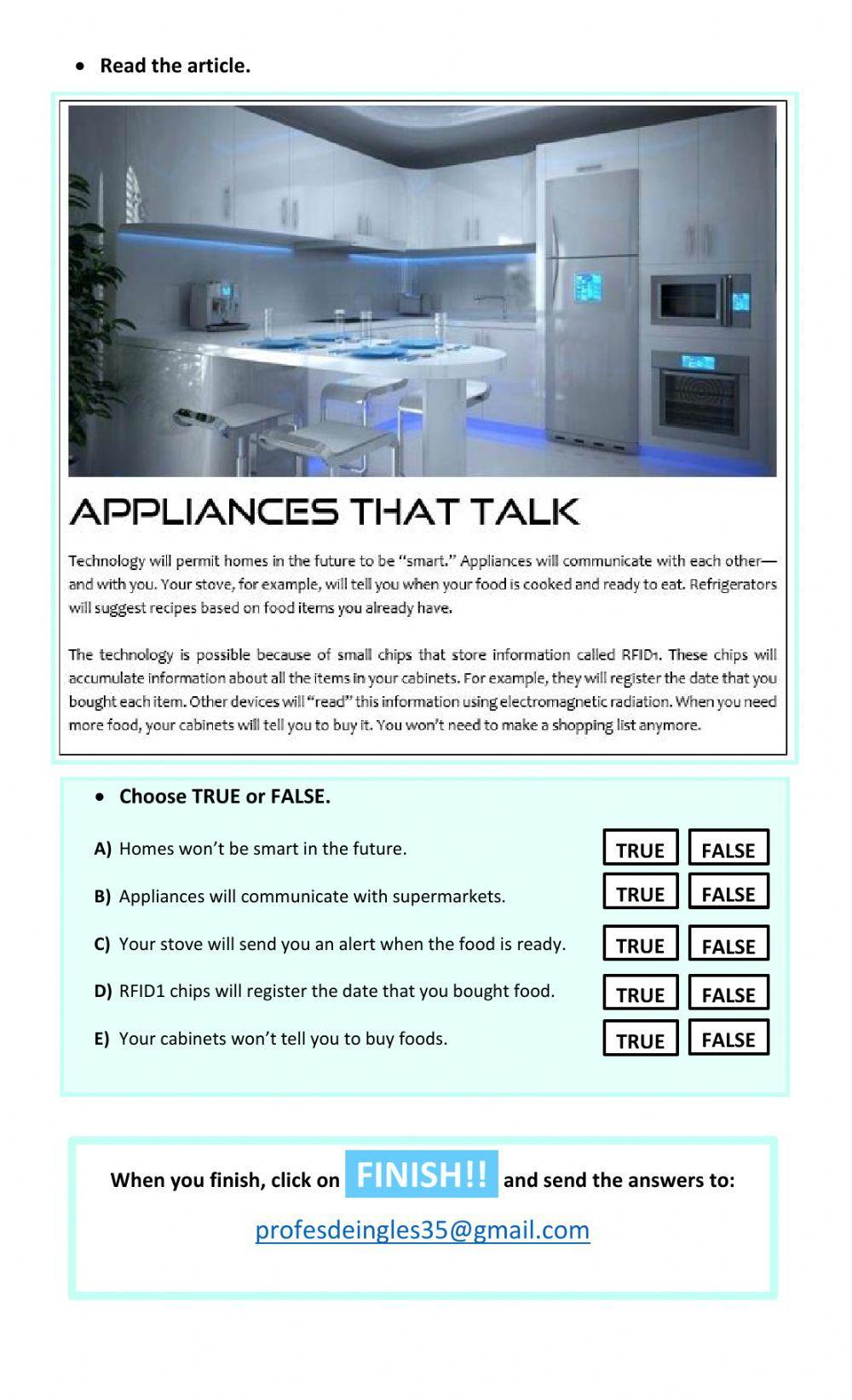 Appliances that talk