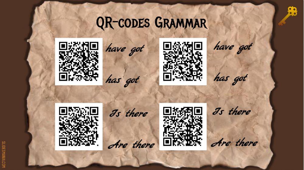 Beginner grammar QR codes