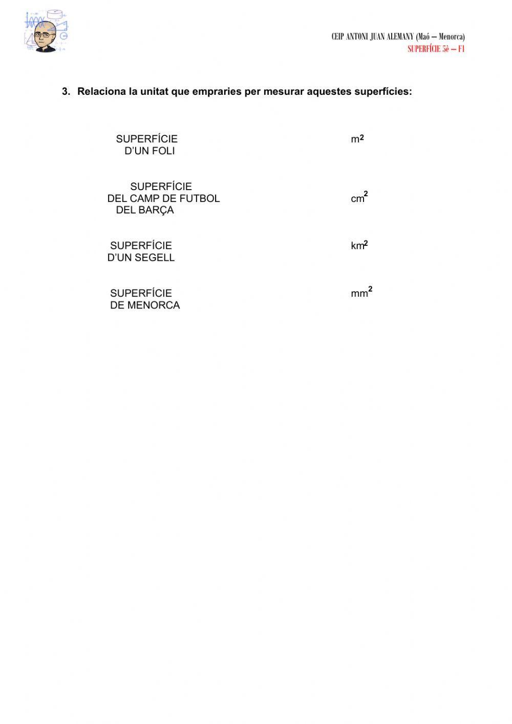 Mesures de superfície