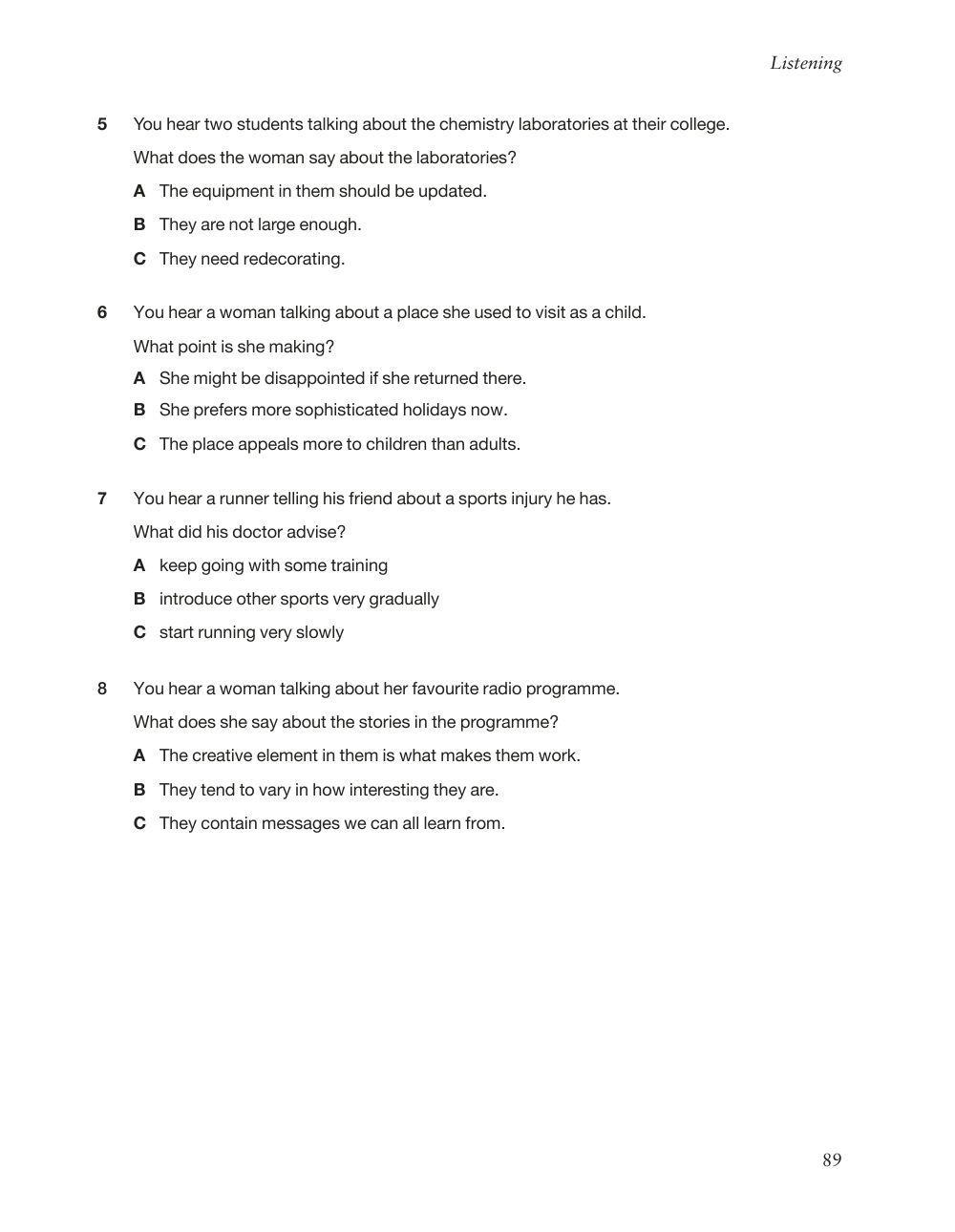 FCE - Listening paper part 1 to 4